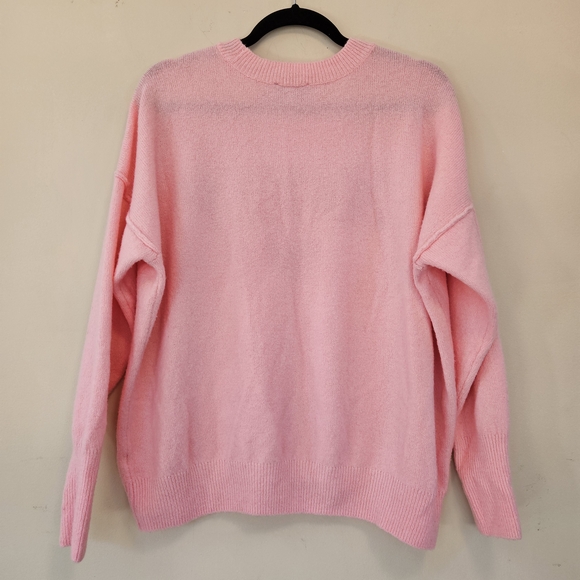 CeCe Women's Heart/Valentine’s Day, Pink And Red Oversized Sweater Size M- Love - Picture 2 of 9